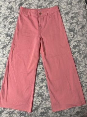 ANTONIO MELANI Rose Pink High-Rise Trousers